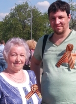 9 Мая Соловьев с Лифановой Н.Н. Почетным жителем района Марьина Роща, Председателем Совета Ветеранов